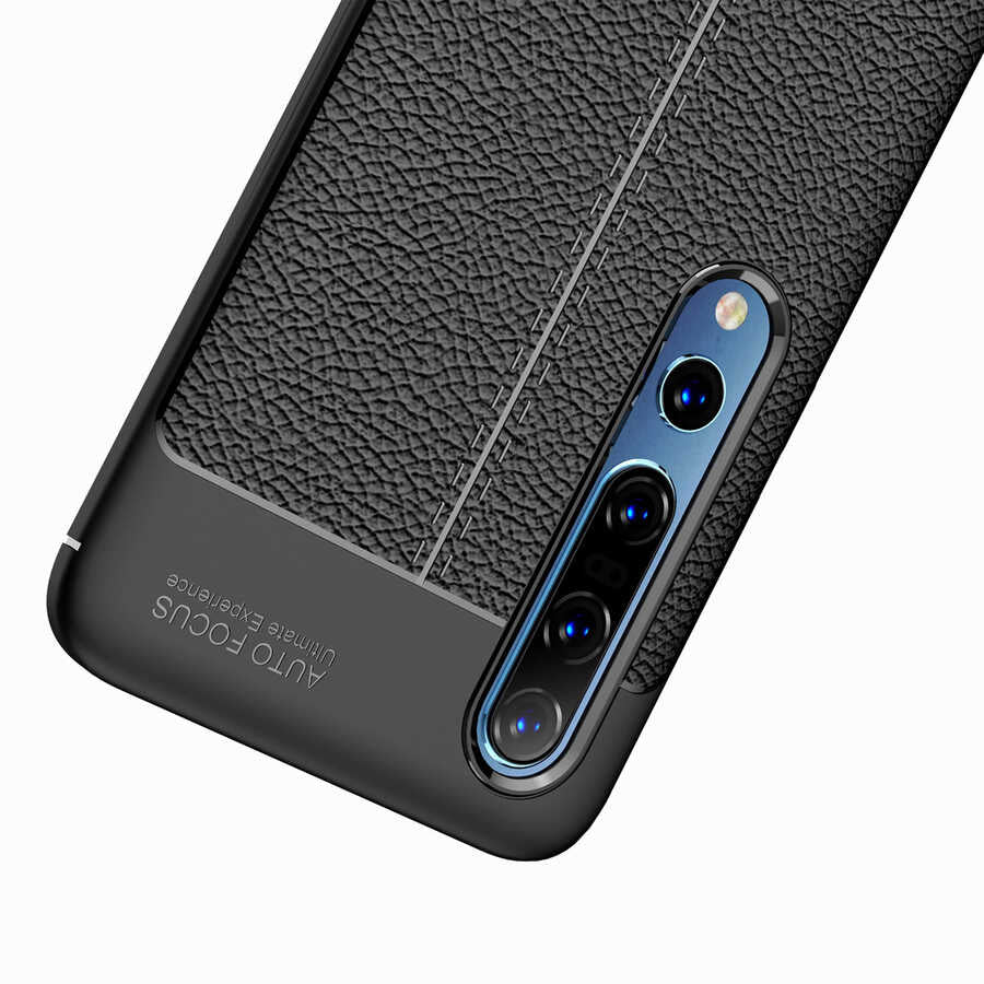 Xiaomi Mi Note 10 Kılıf Zore Niss Silikon Kapak Siyah