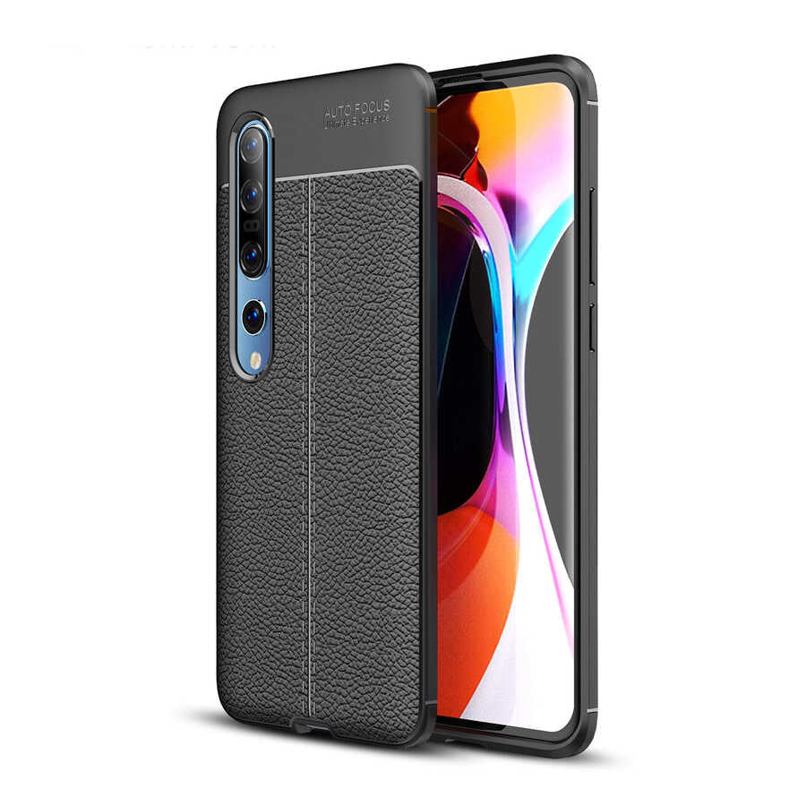 Xiaomi Mi Note 10 Kılıf Zore Niss Silikon Kapak Siyah