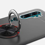 Xiaomi Mi Note 10 Kılıf Zore Ravel Silikon Kapak Siyah-Rose Gold