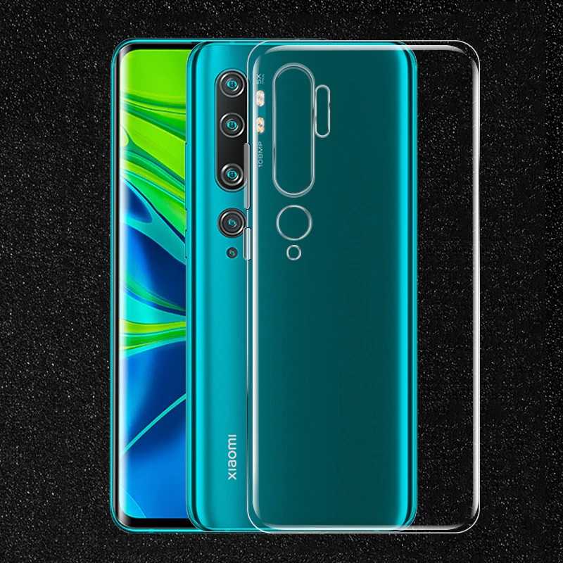 Xiaomi Mi Note 10 Kılıf Zore Süper Silikon Kapak Renksiz