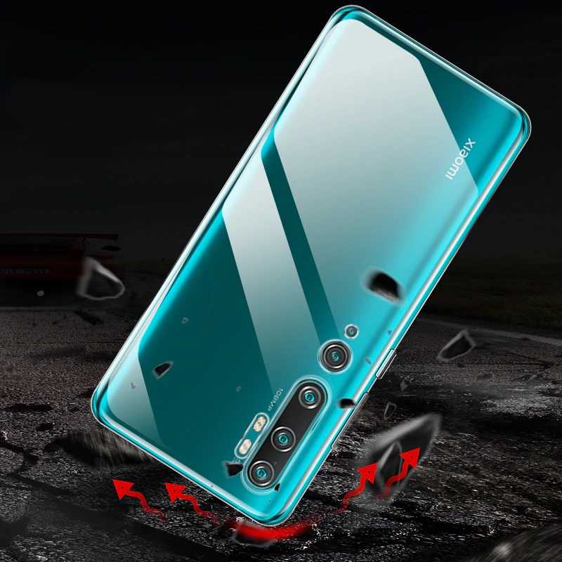 Xiaomi Mi Note 10 Kılıf Zore Süper Silikon Kapak Renksiz