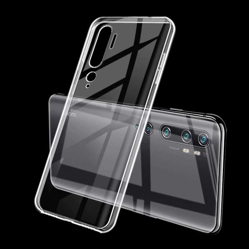 Xiaomi Mi Note 10 Kılıf Zore Süper Silikon Kapak Renksiz
