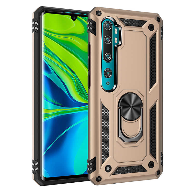 Xiaomi Mi Note 10 Kılıf Zore Vega Kapak Gold