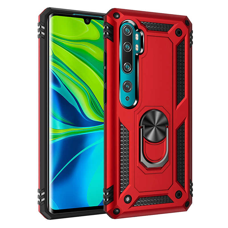 Xiaomi Mi Note 10 Kılıf Zore Vega Kapak Kırmızı