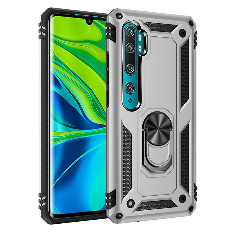 Xiaomi Mi Note 10 Kılıf Zore Vega Kapak Gri