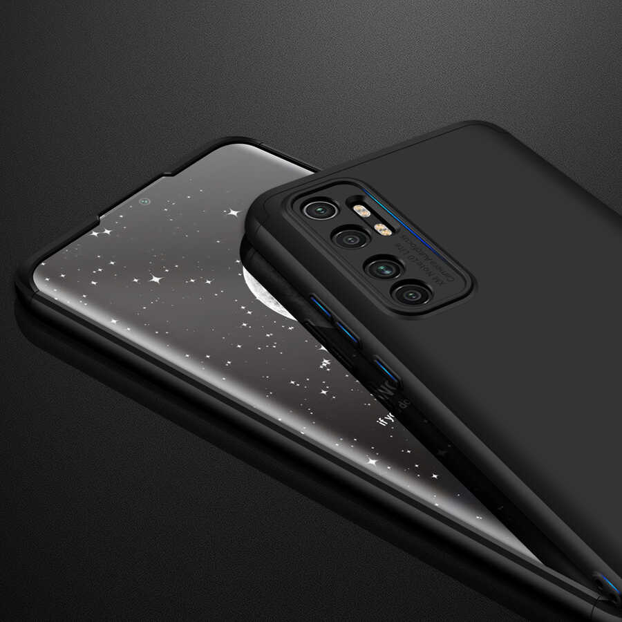 Xiaomi Mi Note 10 Lite Kılıf Zore Ays Kapak Siyah-Mavi