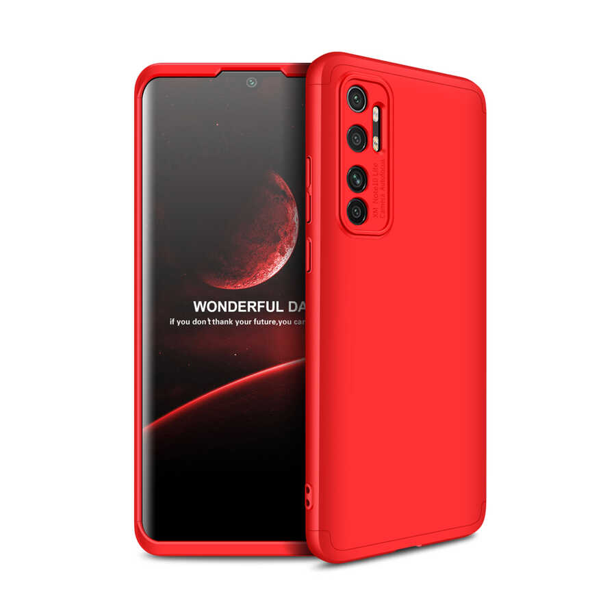 Xiaomi Mi Note 10 Lite Kılıf Zore Ays Kapak Kırmızı