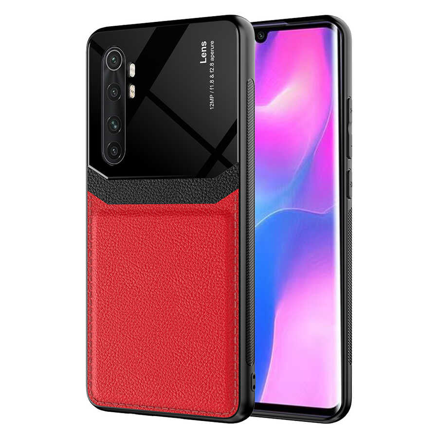 Xiaomi Mi Note 10 Lite Kılıf Zore Emiks Kapak Kırmızı