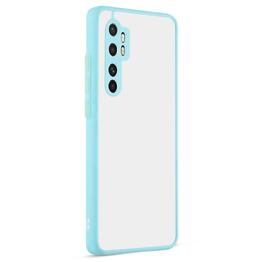 Xiaomi Mi Note 10 Lite Kılıf Zore Hux Kapak Turkuaz