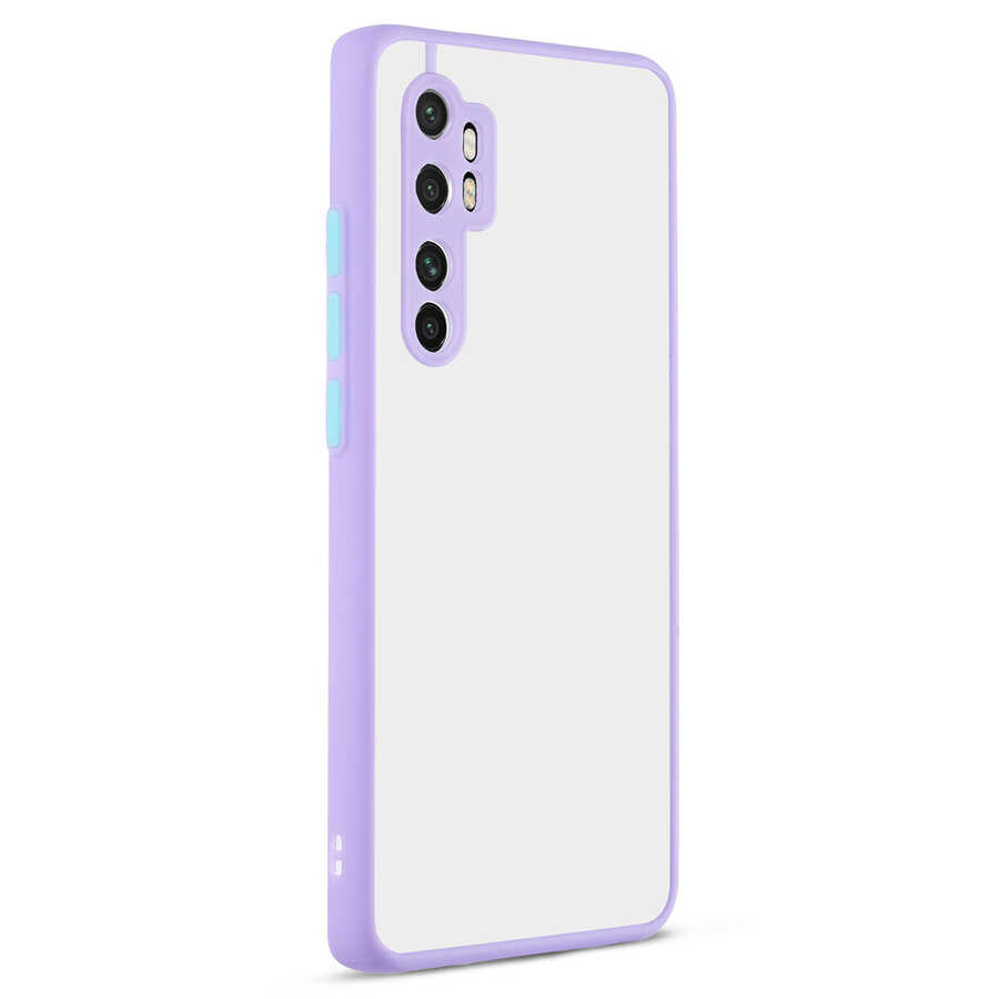 Xiaomi Mi Note 10 Lite Kılıf Zore Hux Kapak Lila