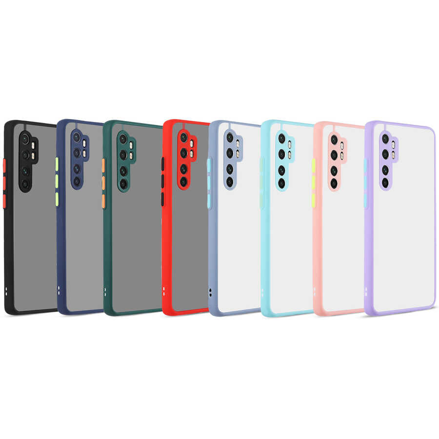 Xiaomi Mi Note 10 Lite Kılıf Zore Hux Kapak Lila