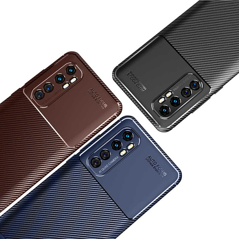 Xiaomi Mi Note 10 Lite Kılıf Zore Negro Silikon Kapak Kahverengi