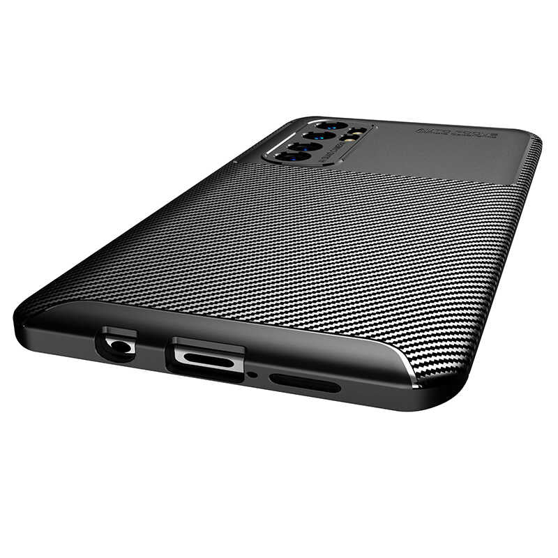 Xiaomi Mi Note 10 Lite Kılıf Zore Negro Silikon Kapak Kahverengi