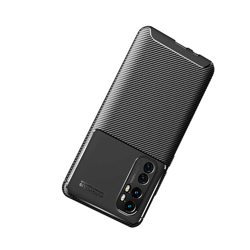 Xiaomi Mi Note 10 Lite Kılıf Zore Negro Silikon Kapak Kahverengi