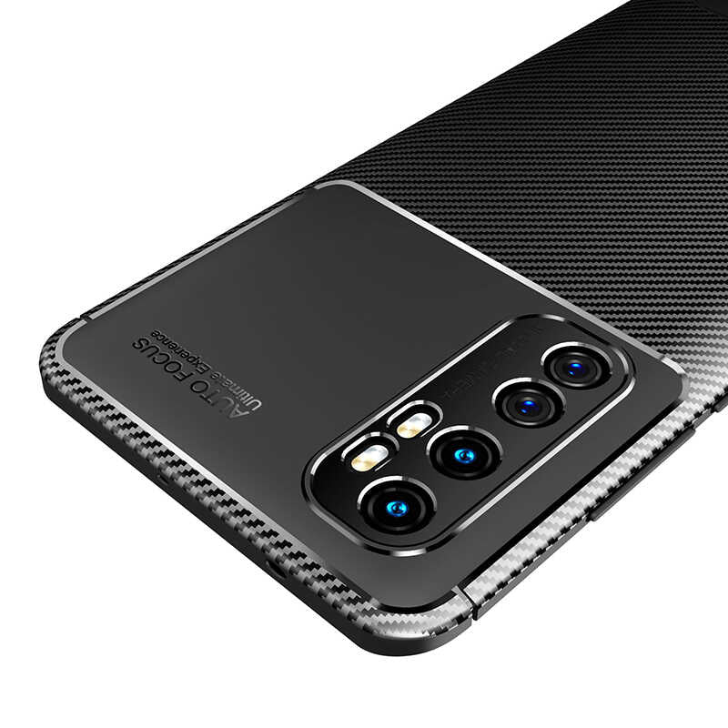 Xiaomi Mi Note 10 Lite Kılıf Zore Negro Silikon Kapak Kahverengi