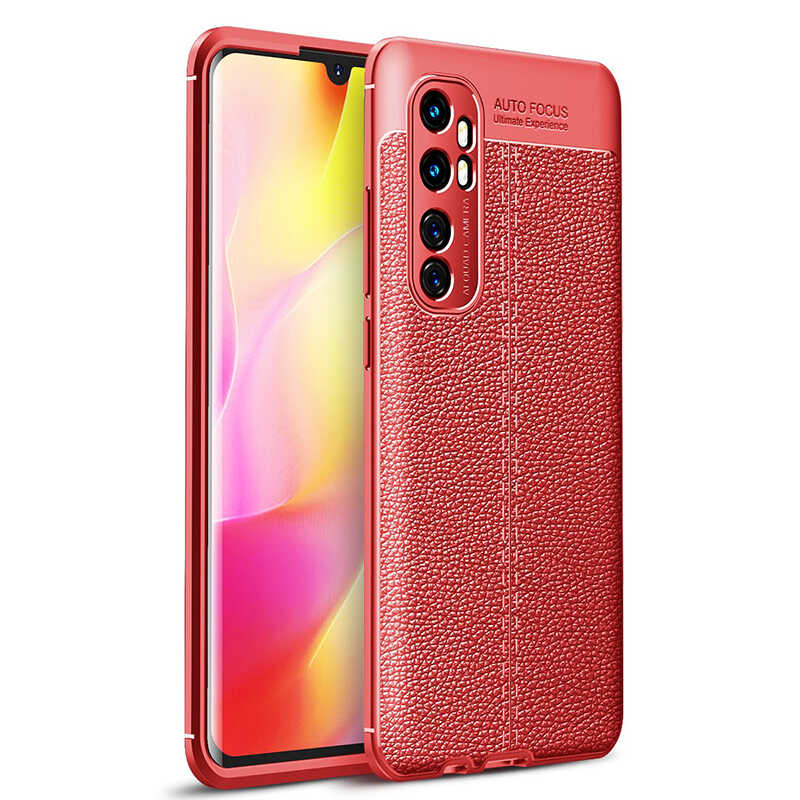 Xiaomi Mi Note 10 Lite Kılıf Zore Niss Silikon Kapak Kırmızı