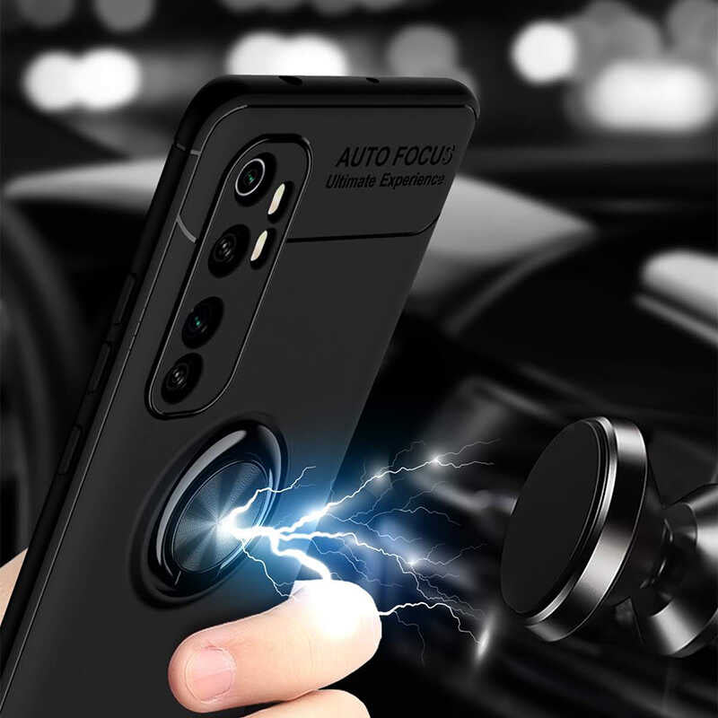 Xiaomi Mi Note 10 Lite Kılıf Zore Ravel Silikon Kapak Kırmızı