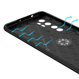 Xiaomi Mi Note 10 Lite Kılıf Zore Ravel Silikon Kapak Siyah-Kırmızı