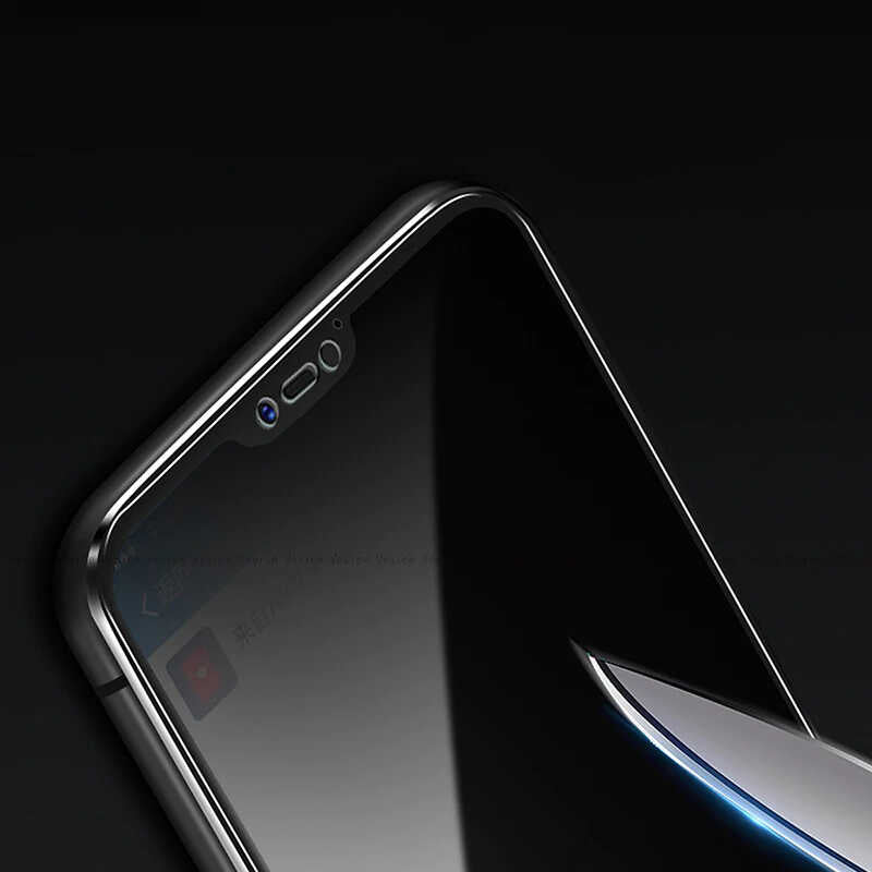 Xiaomi Mi Note 3 5D Privacy Cam Ekran Koruyucu Siyah