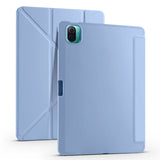 Xiaomi Mi Pad 5 Kılıf Zore Tri Folding Kalem Bölmeli Standlı Kılıf Mavi