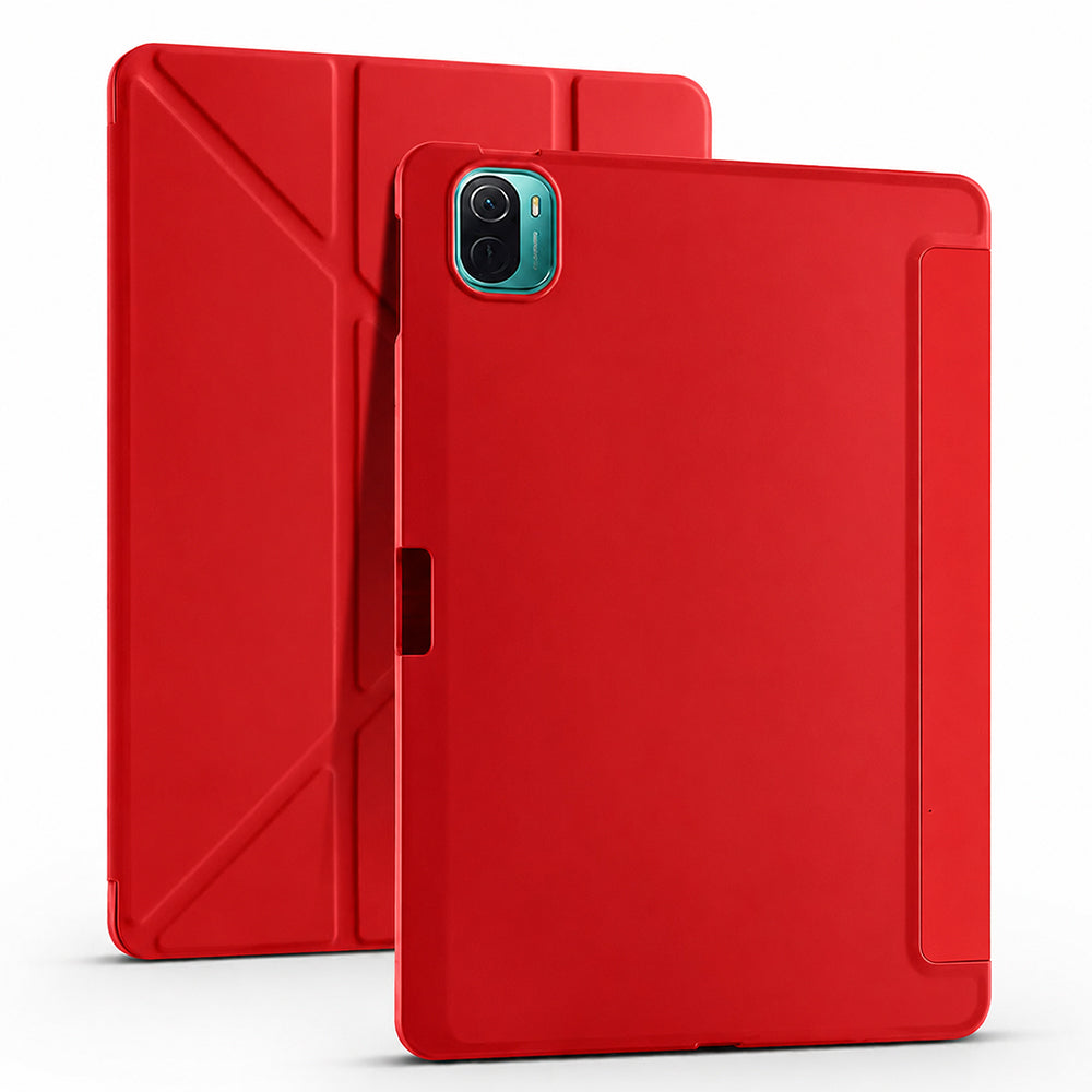 Xiaomi Mi Pad 5 Kılıf Zore Tri Folding Kalem Bölmeli Standlı Kılıf Kırmızı