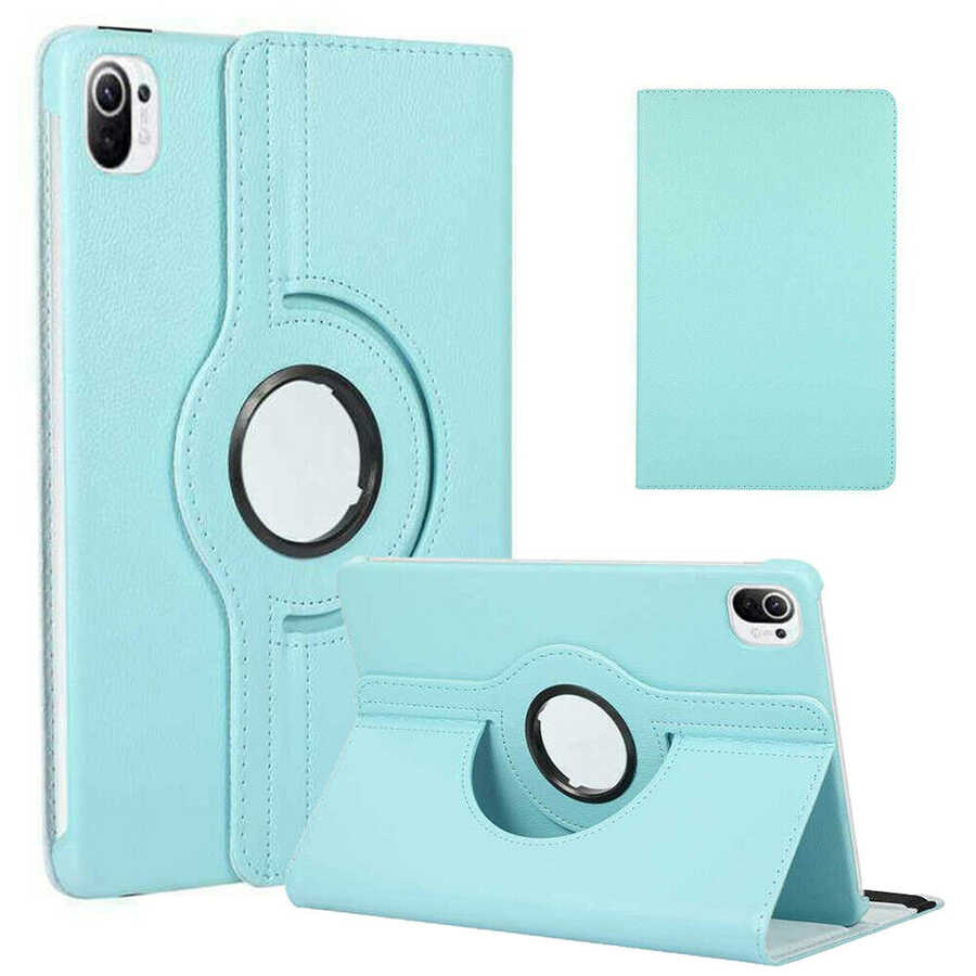 Xiaomi Mi Pad 5 Zore Dönebilen Standlı Kılıf Mavi