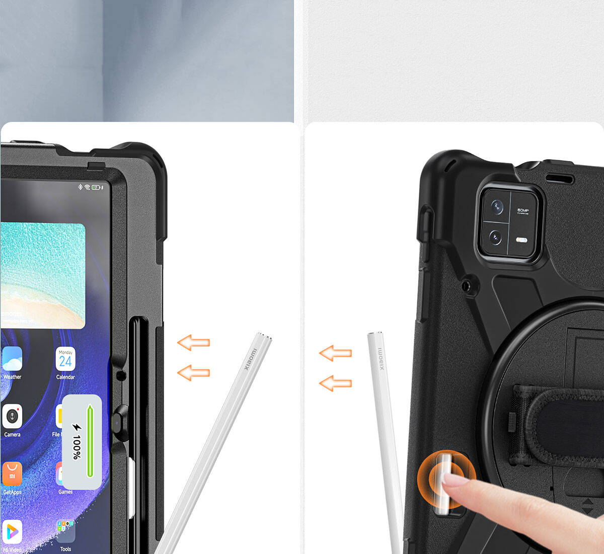 Xiaomi Pad 6 Zore Defender Tablet Silikon Siyah