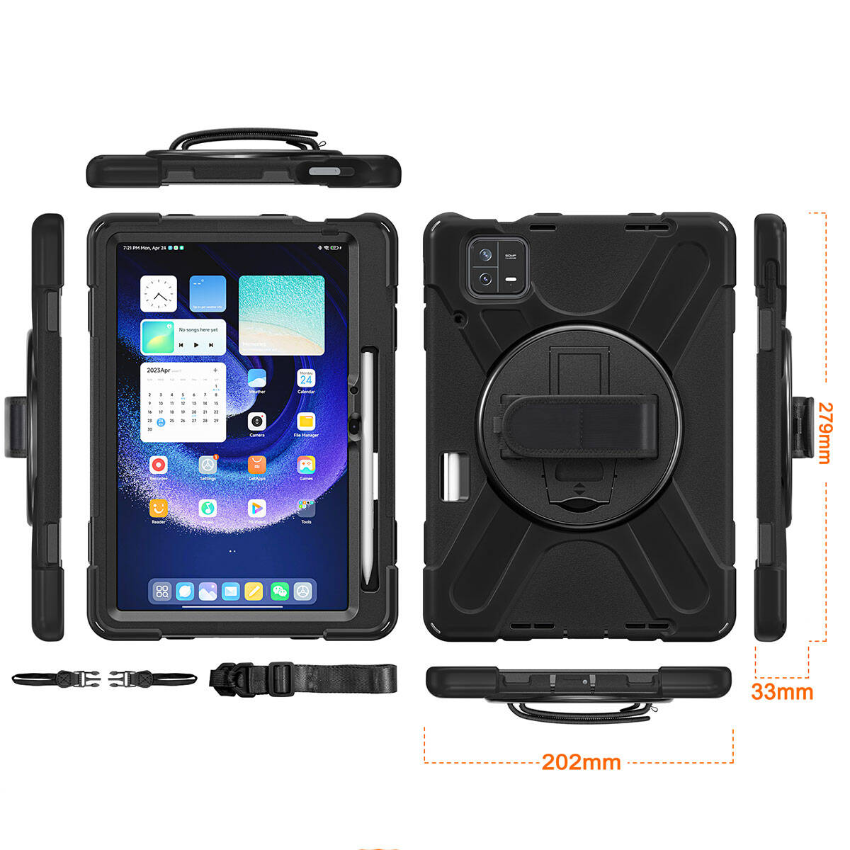 Xiaomi Pad 6 Zore Defender Tablet Silikon Siyah