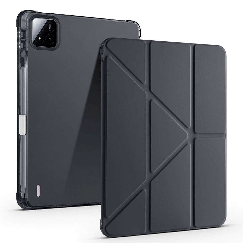 Xiaomi Pad 7 Kılıf Zore Tri Folding Kalem Bölmeli Standlı Kılıf Rose Gold