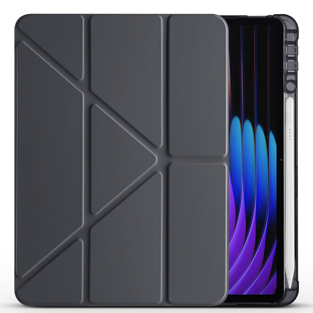 Xiaomi Pad 7 Kılıf Zore Tri Folding Kalem Bölmeli Standlı Kılıf Rose Gold