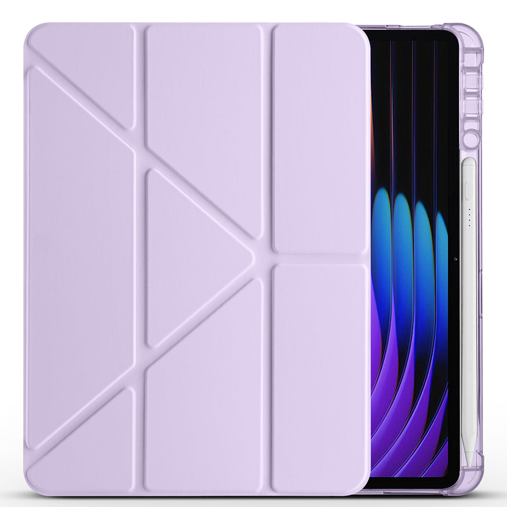 Xiaomi Pad 7 Kılıf Zore Tri Folding Kalem Bölmeli Standlı Kılıf Mor