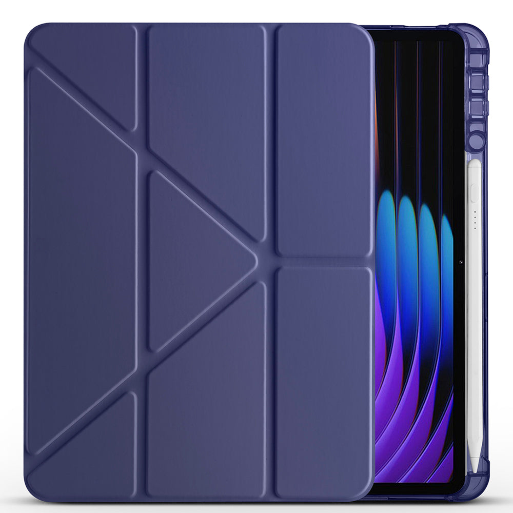 Xiaomi Pad 7 Pro Kılıf Zore Tri Folding Kalem Bölmeli Standlı Kılıf Lacivert