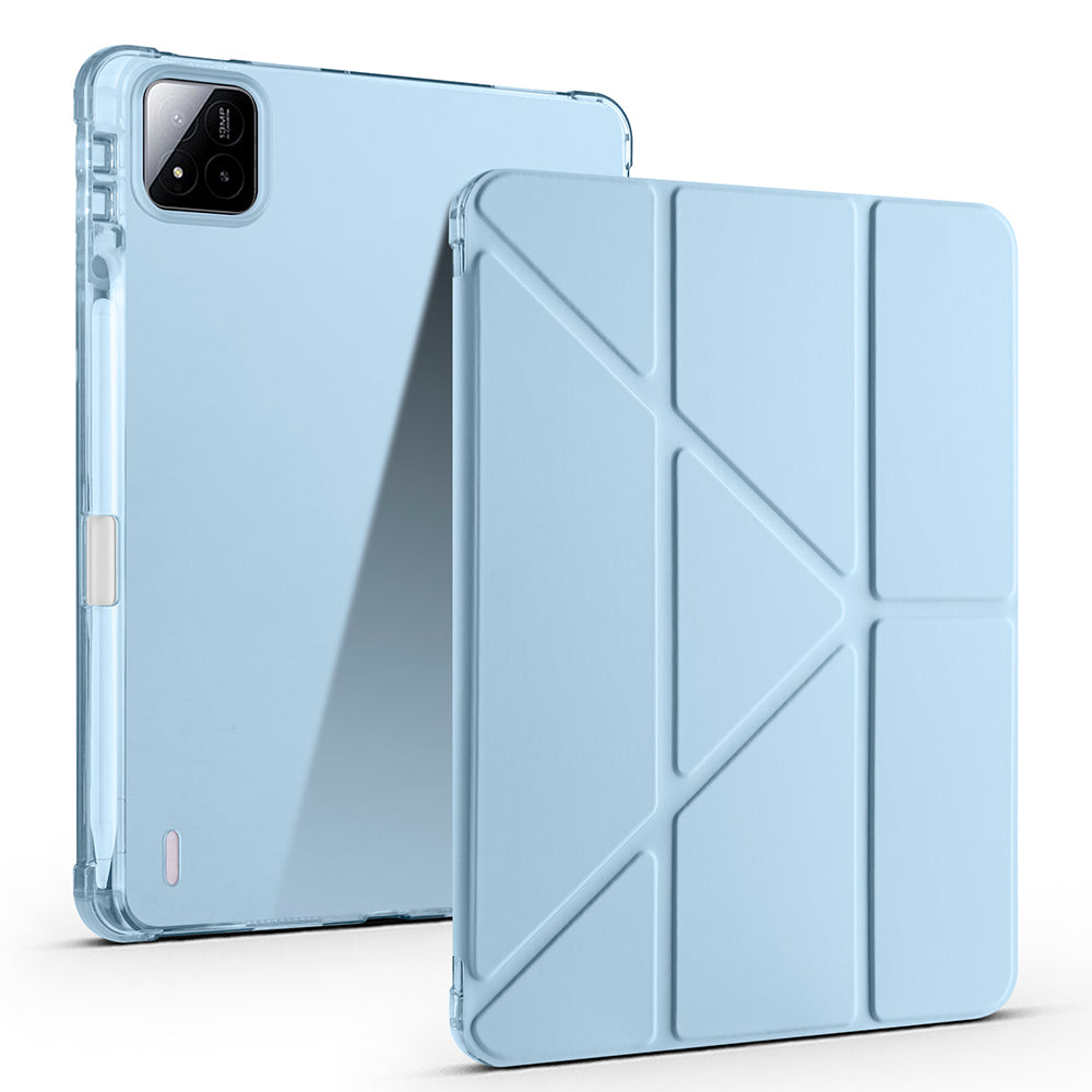 Xiaomi Pad 7 Pro Kılıf Zore Tri Folding Kalem Bölmeli Standlı Kılıf Mavi