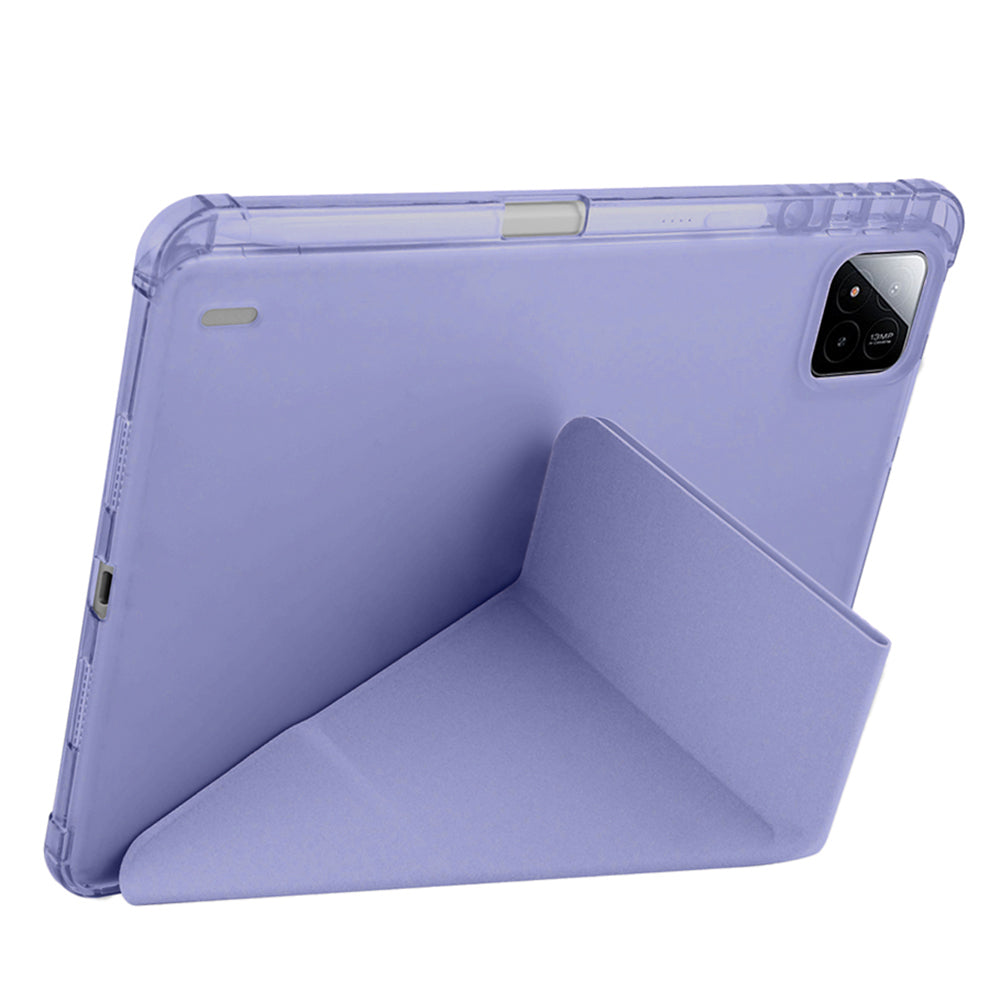 Xiaomi Pad 7 Pro Kılıf Zore Tri Folding Kalem Bölmeli Standlı Kılıf Mor