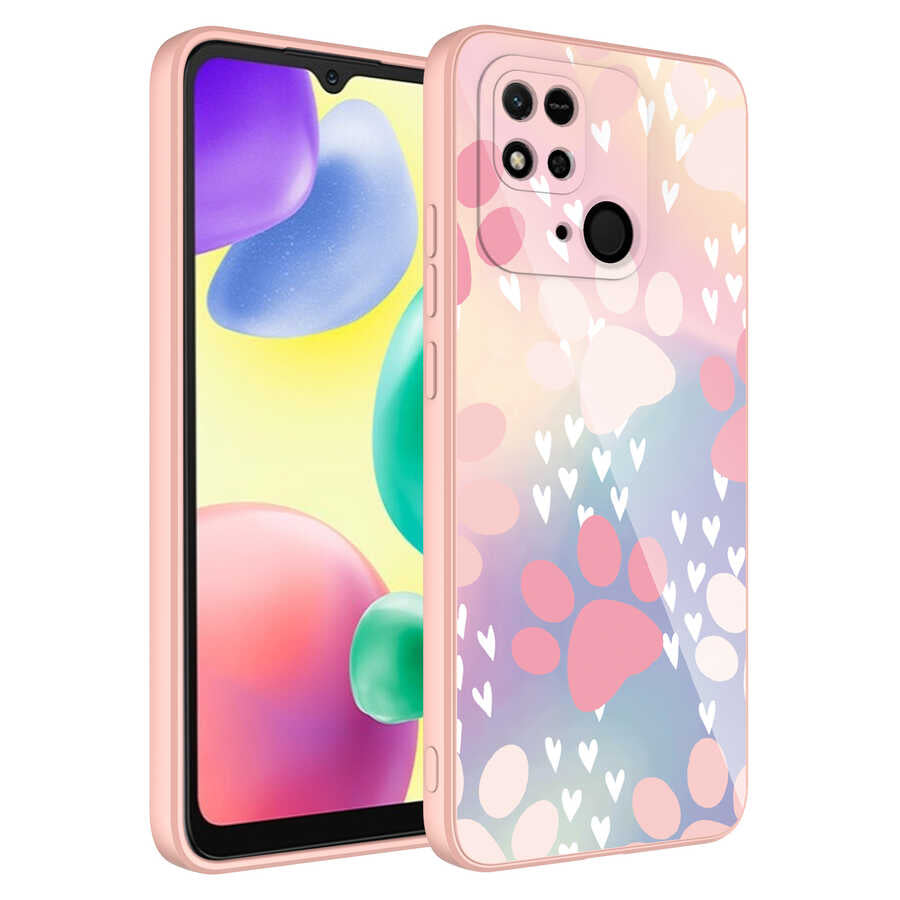 Xiaomi Poco C40 Kılıf Kamera Korumalı Desenli Sert Silikon Zore Epoksi Kapak NO4