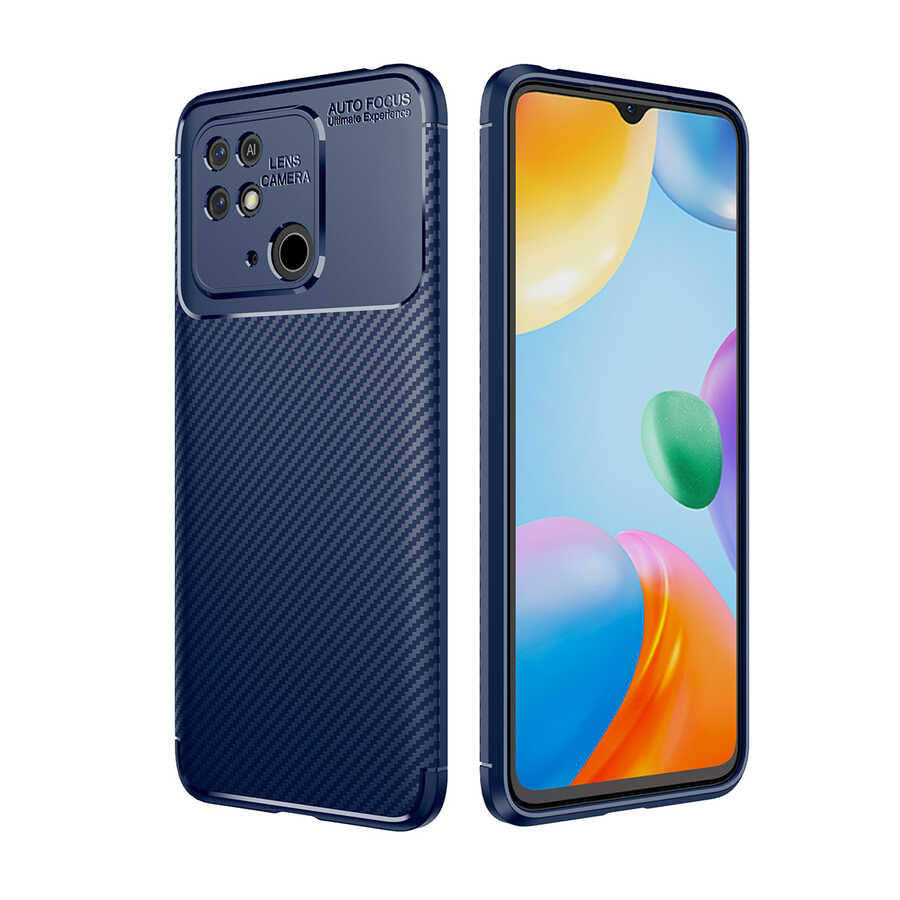Xiaomi Poco C40 Kılıf Zore Negro Silikon Kapak Lacivert