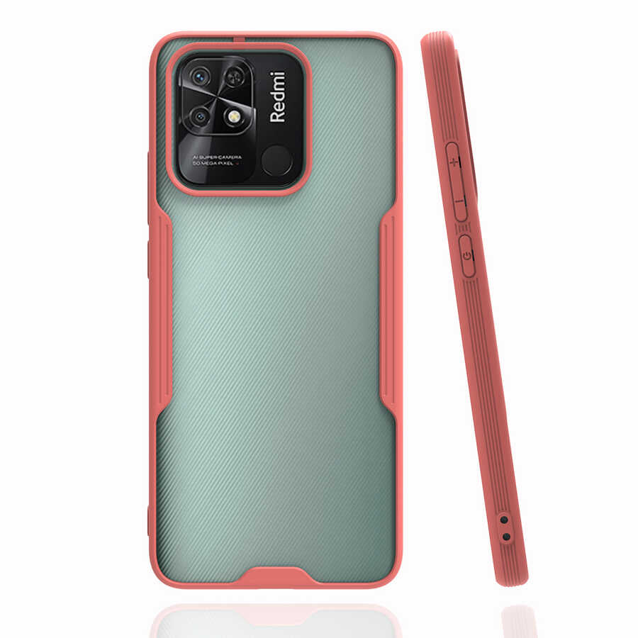Xiaomi Poco C40 Kılıf Zore Parfe Kapak Pembe