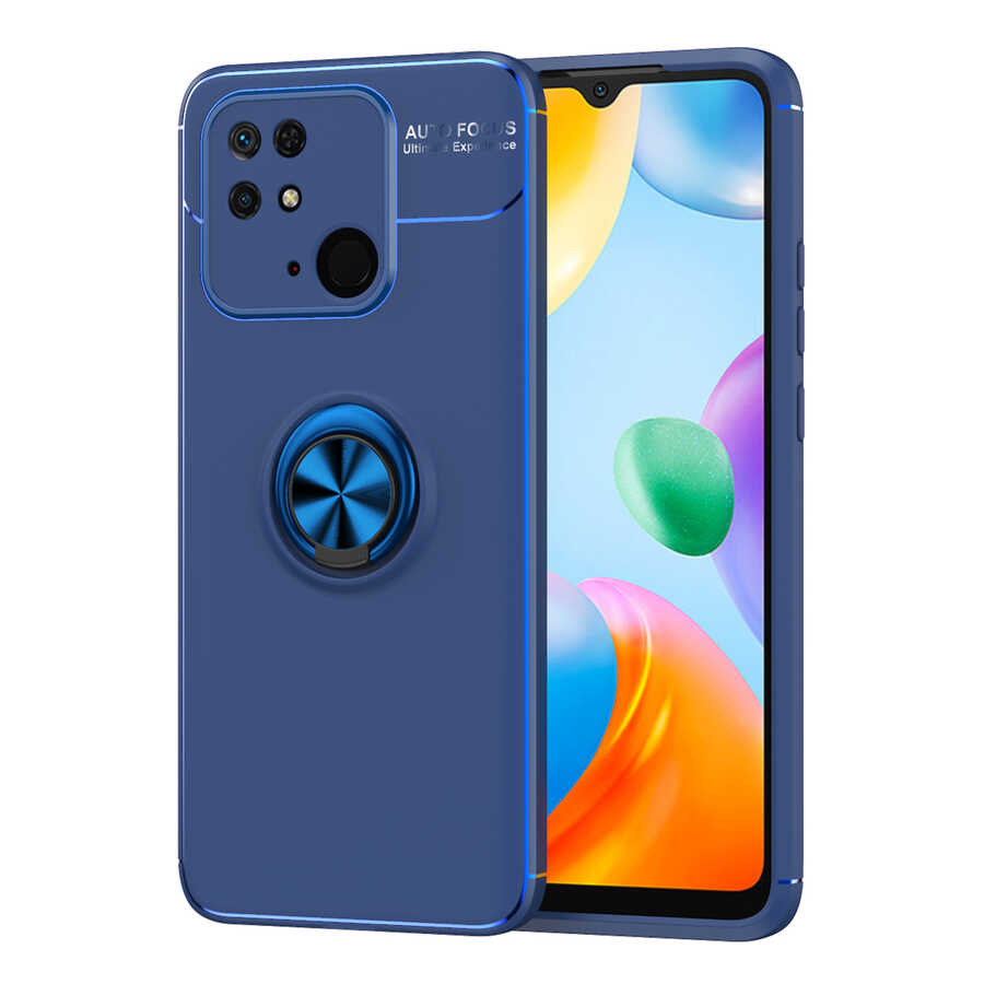Xiaomi Poco C40 Kılıf Zore Ravel Silikon Kapak Mavi