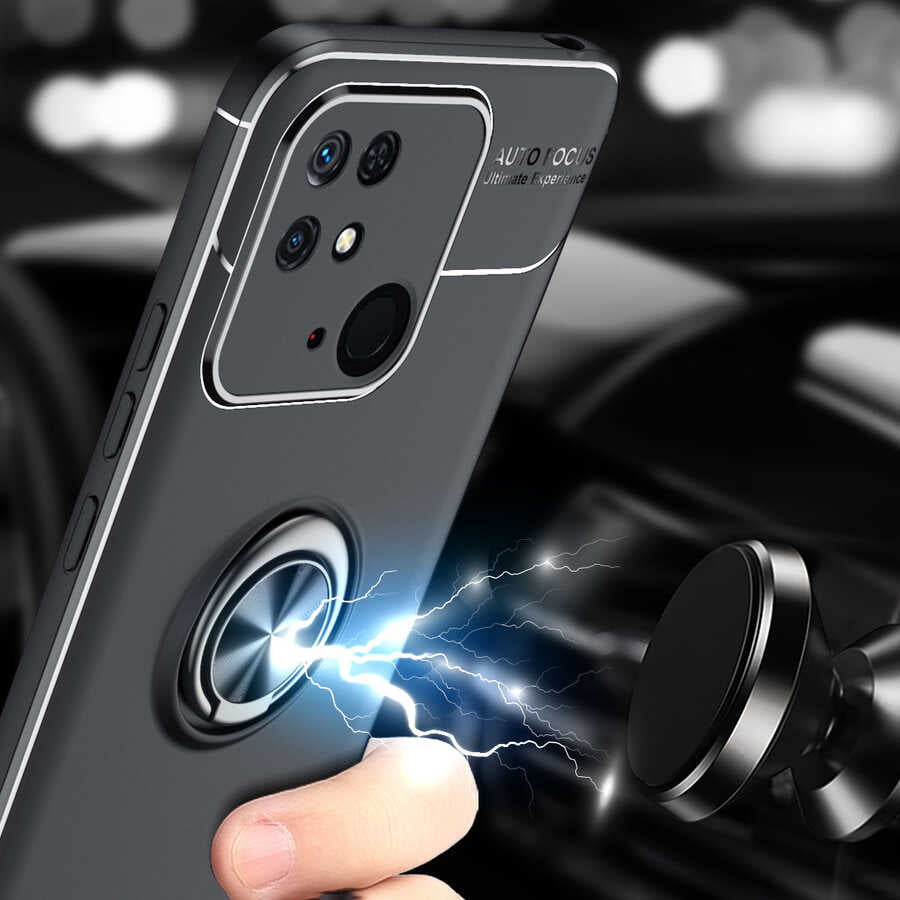 Xiaomi Poco C40 Kılıf Zore Ravel Silikon Kapak Mavi