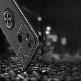 Xiaomi Poco C40 Kılıf Zore Ravel Silikon Kapak Siyah-Mavi