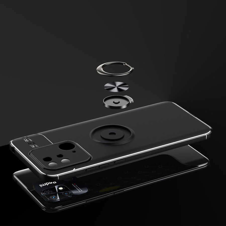 Xiaomi Poco C40 Kılıf Zore Ravel Silikon Kapak Siyah