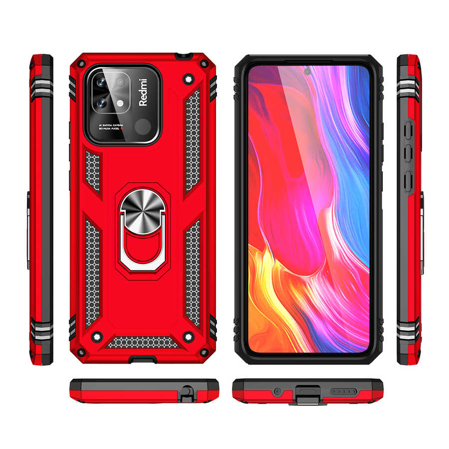 Xiaomi Poco C40 Kılıf Zore Vega Kapak Gri