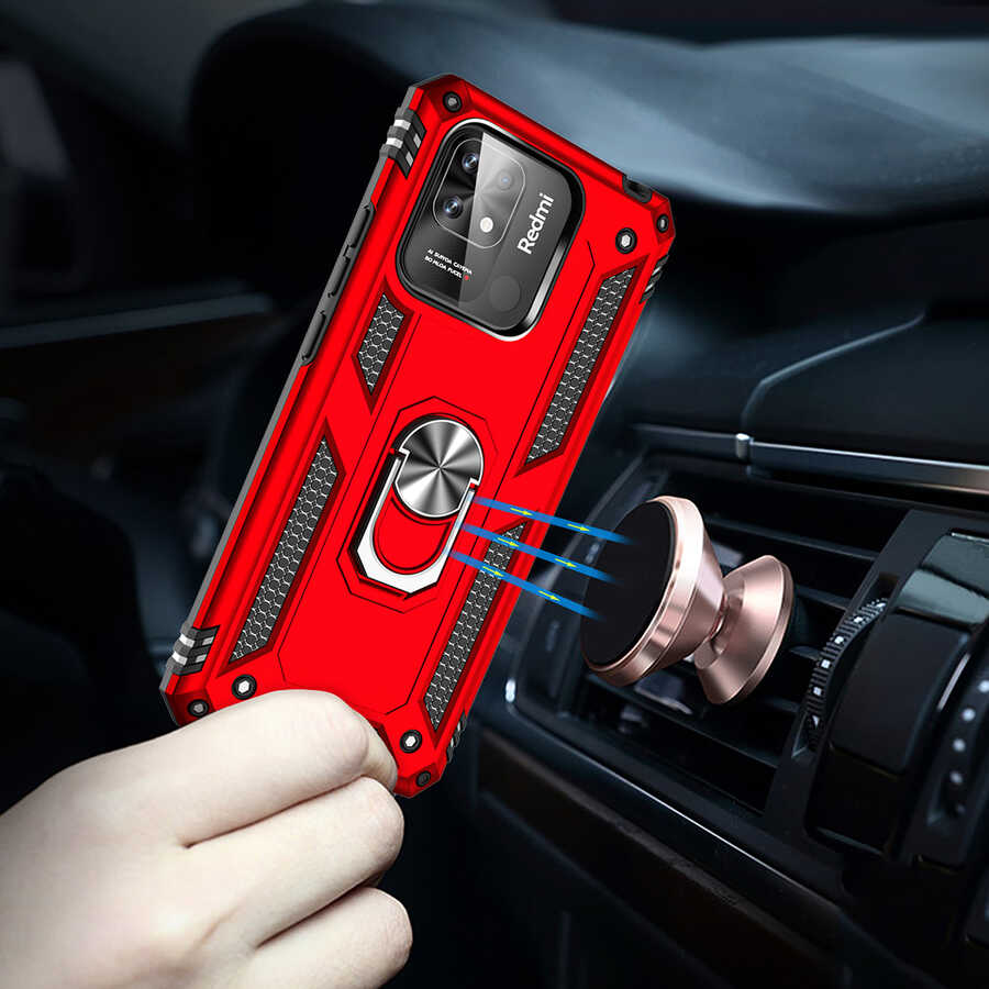 Xiaomi Poco C40 Kılıf Zore Vega Kapak Gri