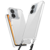 Xiaomi Poco C65 Kılıf Airbagli Takılabilir Askı Aparatlı Zore Snap Silikon Kapak Şeffaf