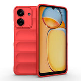 Xiaomi Poco C65 Kılıf Esnek TPU Oyuklu Arka Yüzey Tasarımlı Zore Etnik Silikon Kapak Koyu Yeşil
