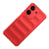 Xiaomi Poco C65 Kılıf Esnek TPU Oyuklu Arka Yüzey Tasarımlı Zore Etnik Silikon Kapak Koyu Yeşil