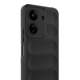 Xiaomi Poco C65 Kılıf Esnek TPU Oyuklu Arka Yüzey Tasarımlı Zore Etnik Silikon Kapak Siyah