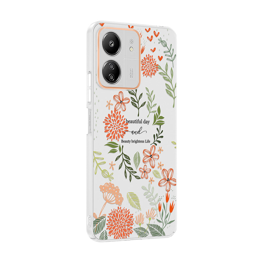 Xiaomi Poco C65 Kılıf Kamera Korumalı Desenli Zore Klip Kapak Beautiful