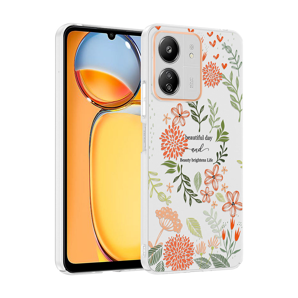 Xiaomi Poco C65 Kılıf Kamera Korumalı Desenli Zore Klip Kapak Beautiful