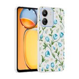 Xiaomi Poco C65 Kılıf Kamera Korumalı Desenli Zore Klip Kapak Mavi Lale